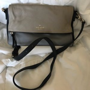 Kate Spade crossbody envelope purse gray navy